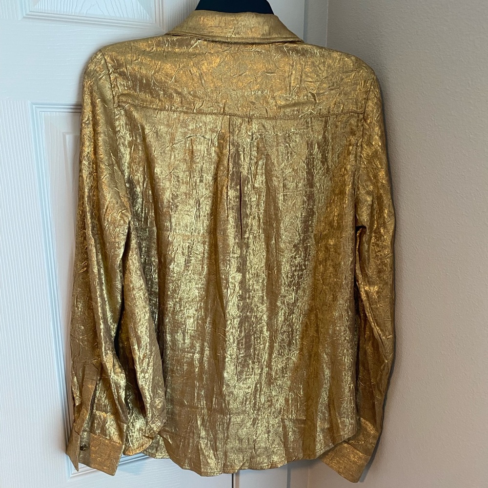 Gold Button-Up Shirt Rodeo Quincy - Picture 4 of 5